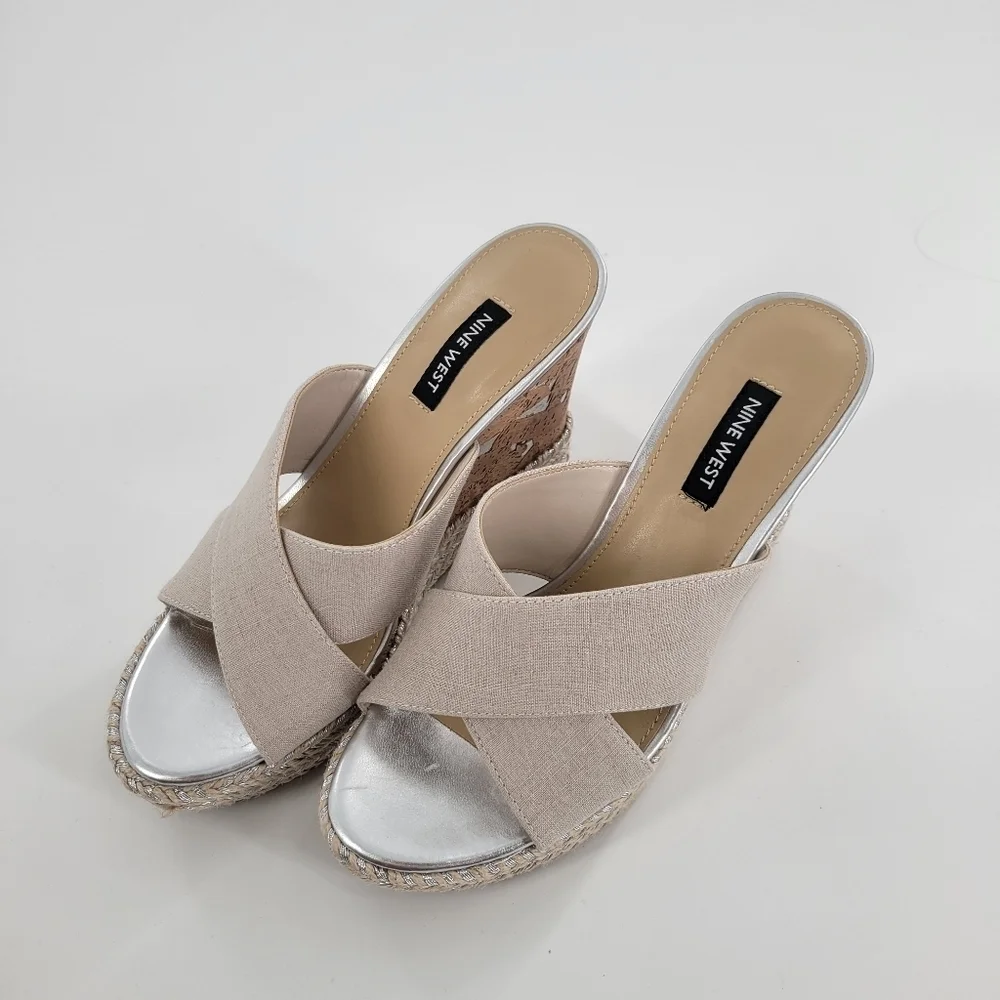 Nine West Hues Wedge Sandal Size 6.5‎ New